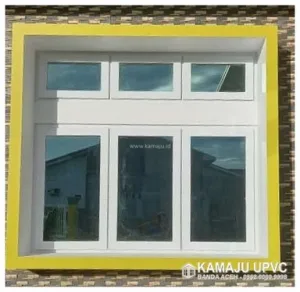 Jendela UPVC + Kaca Oneway