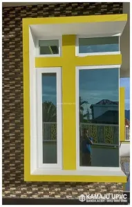 Jendela UPVC + Kaca Oneway